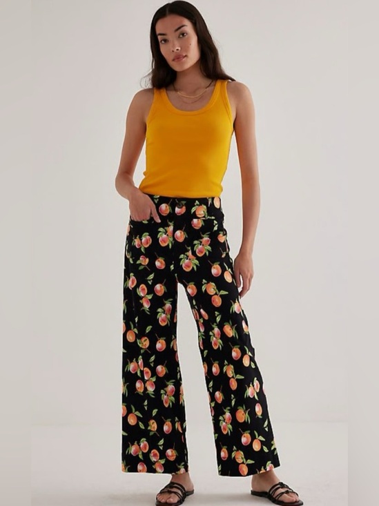 Anthropologie Pants - 092 MAEVE Anthropologie Women’s The Colette Wide Leg Peach Pant, Large (Sz 32)